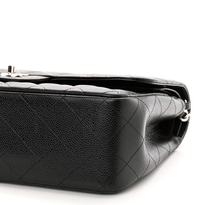 Chanel Caviar Quilted Jumbo Double Flap Black 10 of 11