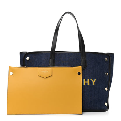 Givenchy Denim Medium Logo Bond Shopper Tote Blue 1 of 10