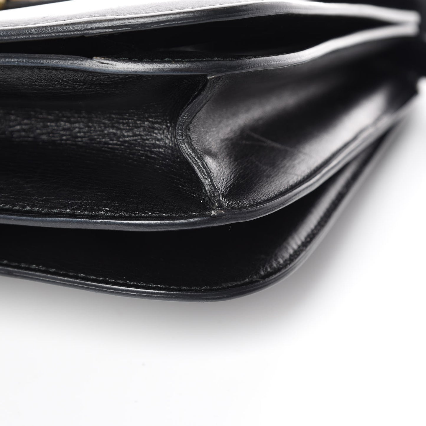 Box Calfskin Medium Classic Box Flap Bag Black