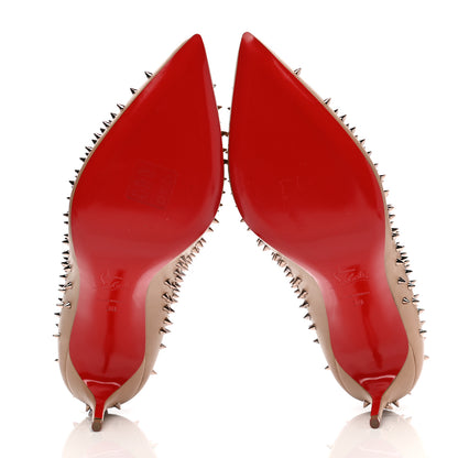 Christian Louboutin Patent Pigalle Spikes 85 Pumps 38 Nude 5 of 11