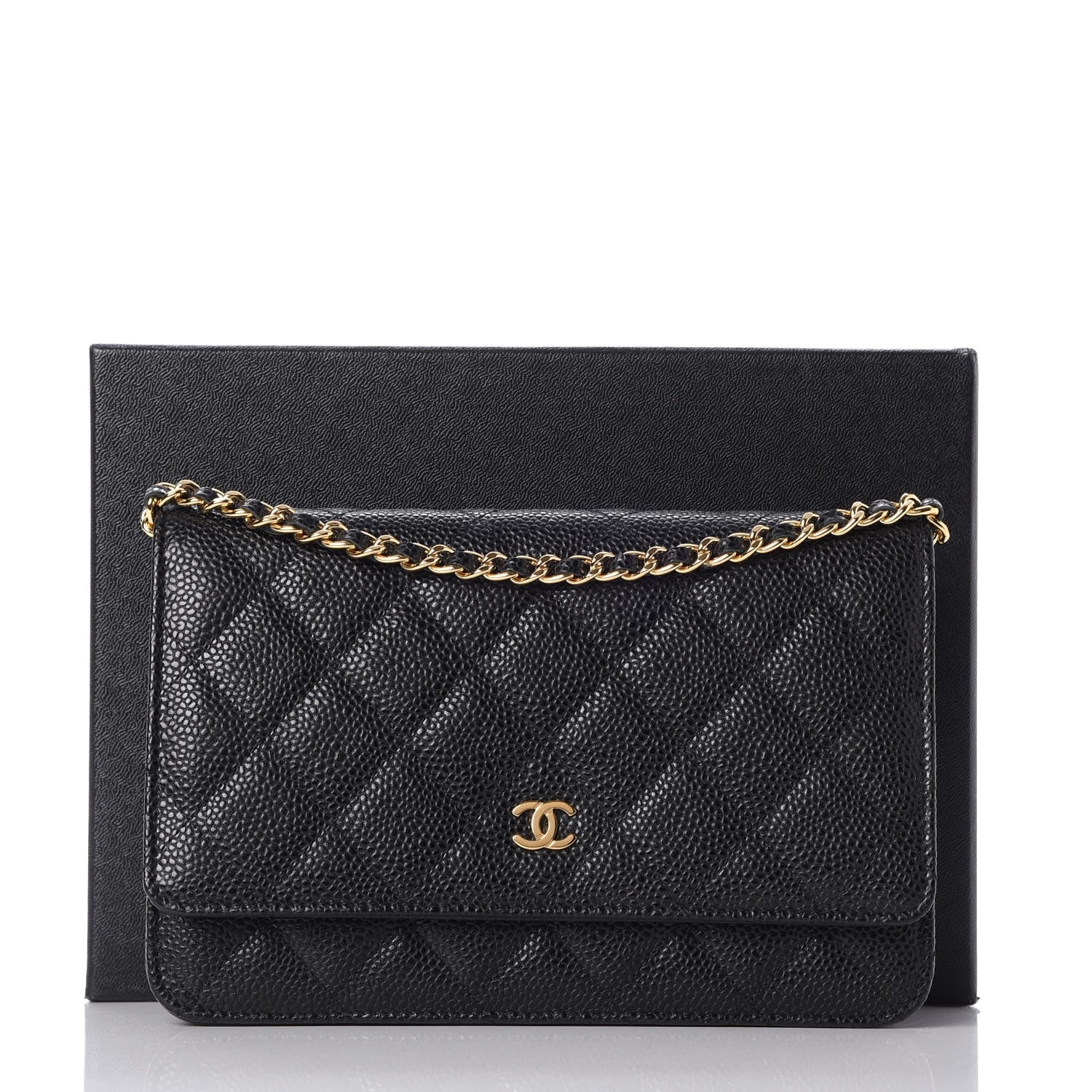 Chanel Caviar Quilted Wallet On Chain WOC Black 9 of 9