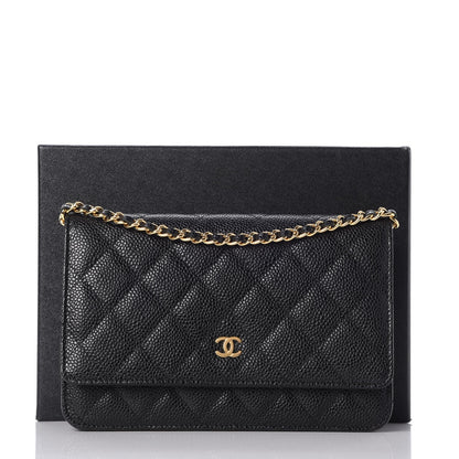 Chanel Caviar Quilted Wallet On Chain WOC Black 9 of 9