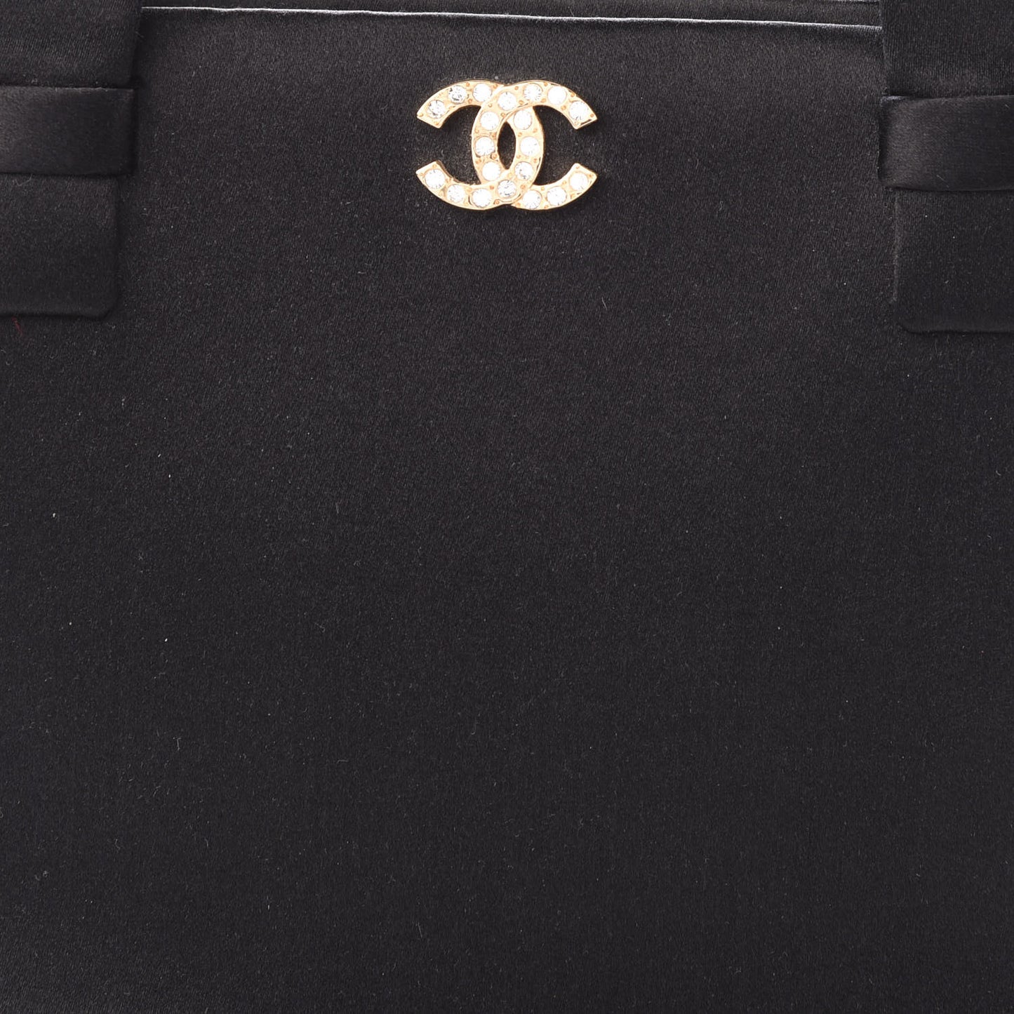 Satin CC Evening Bag Black