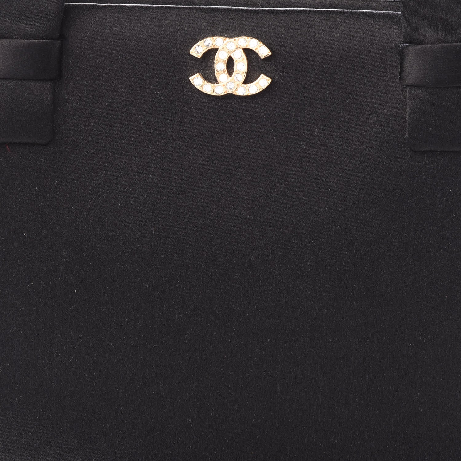 Chanel Satin CC Evening Bag Black 8 of 8
