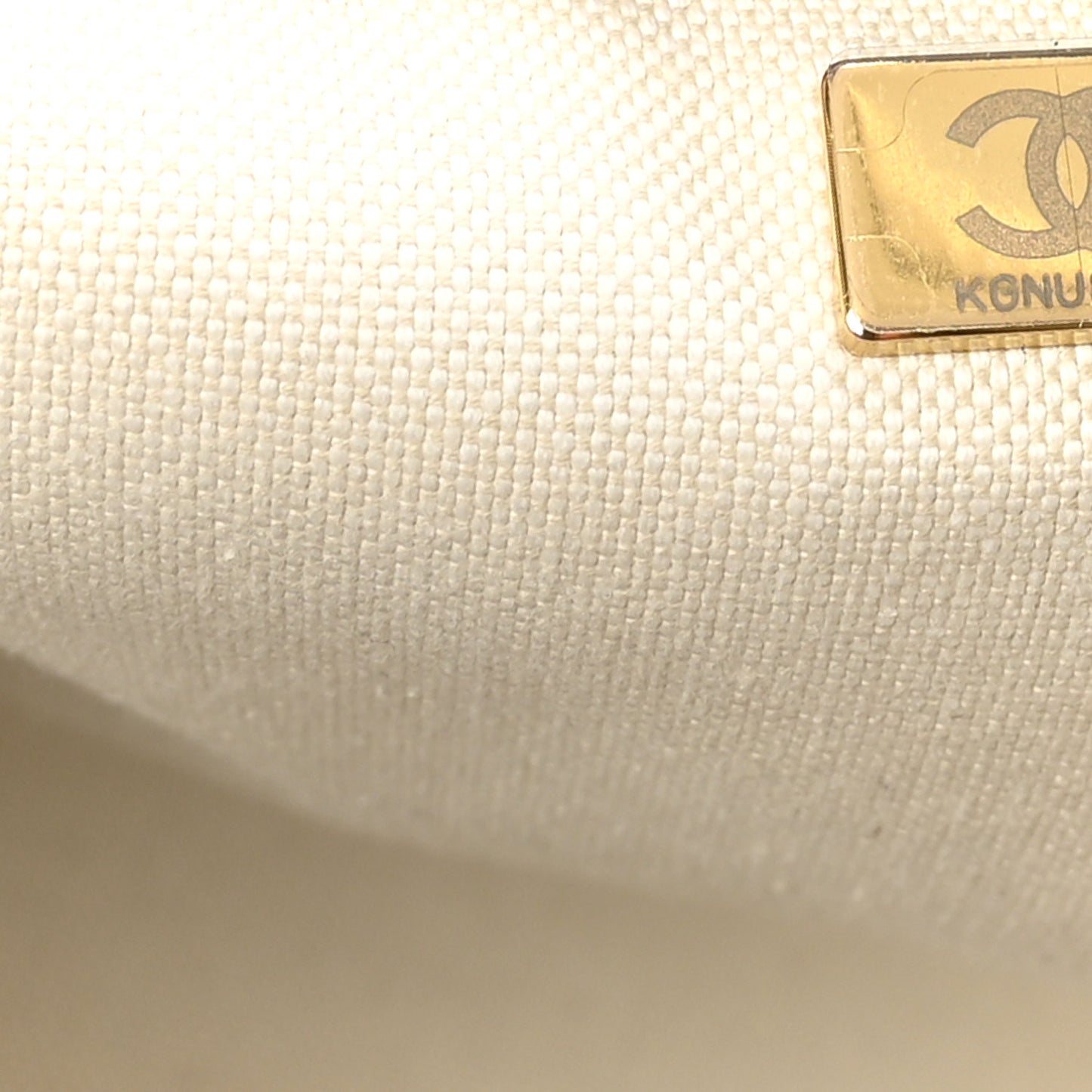 Suede Quilted Eyes On You Large Shopping Bag Beige