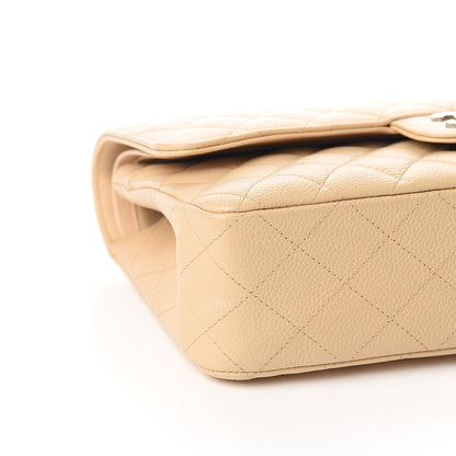 Chanel Caviar Quilted Medium Double Flap Beige 7 of 10