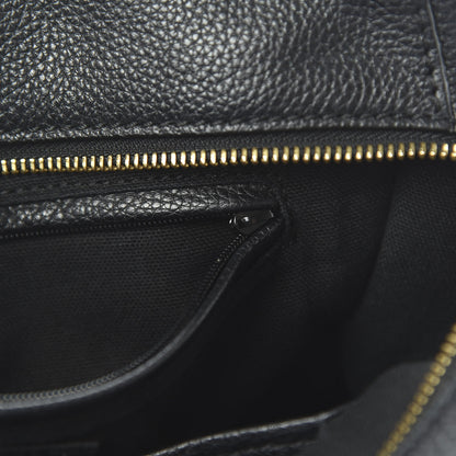 Alexander McQueen Pebbled Calfskin Small Skull Padlock Zip Around Tote Black 12 of 12