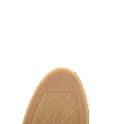 Chanel Metallic Calfskin Grosgrain CC Espadrilles 38 Ivory Black 7 of 11