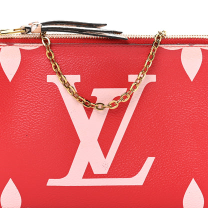 Louis Vuitton Monogram Giant Double Zip Pochette Rouge 8 of 12