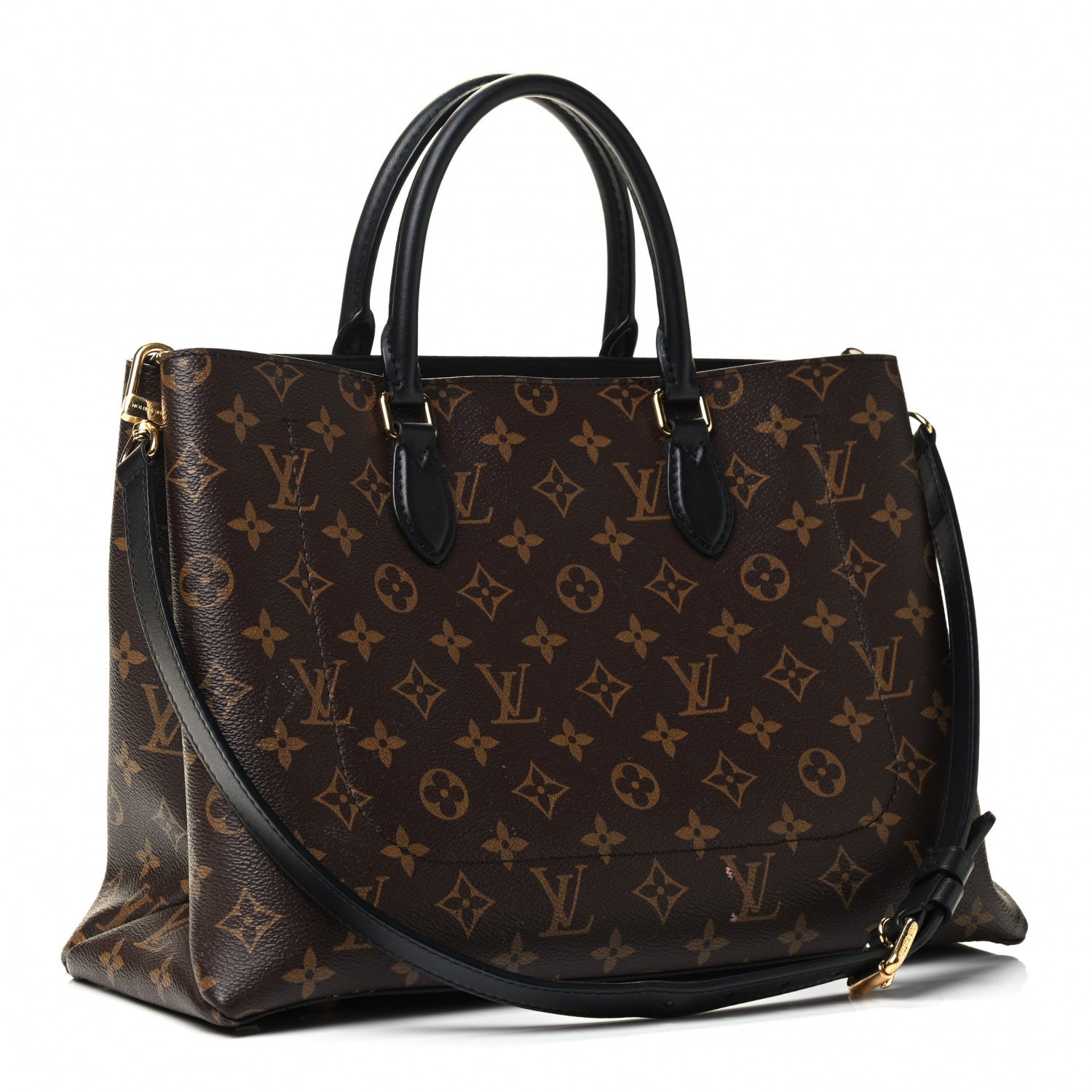 Louis Vuitton Monogram Flower Tote Black 2 of 4