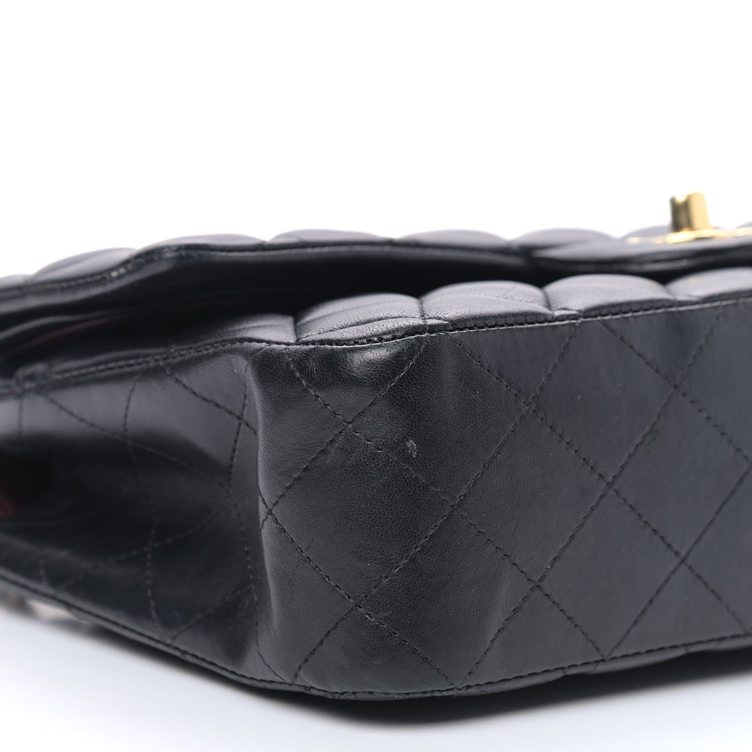 Chanel Lambskin Quilted Medium Double Flap Black 9 of 10
