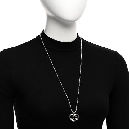 Gucci Sterling Silver Britt Heart Pendant Necklace 2 of 6