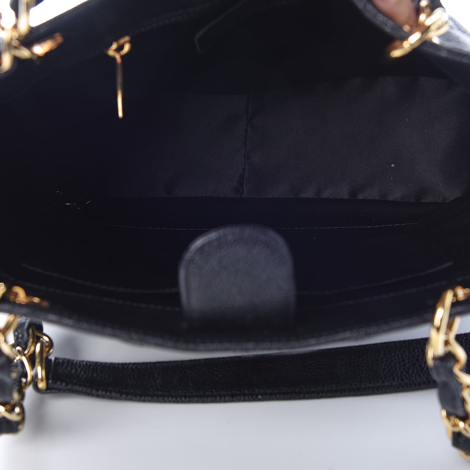 Chanel Caviar Quilted Petit Shopping Tote PST Black 8 of 10