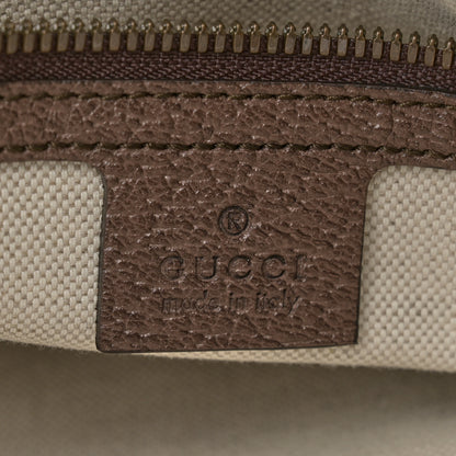 Gucci Soft GG Supreme Monogram Textured Dollar Calfskin Web Large Ophidia Carry-On Duffle Bag Beige Ebony New Acero 6 of 14