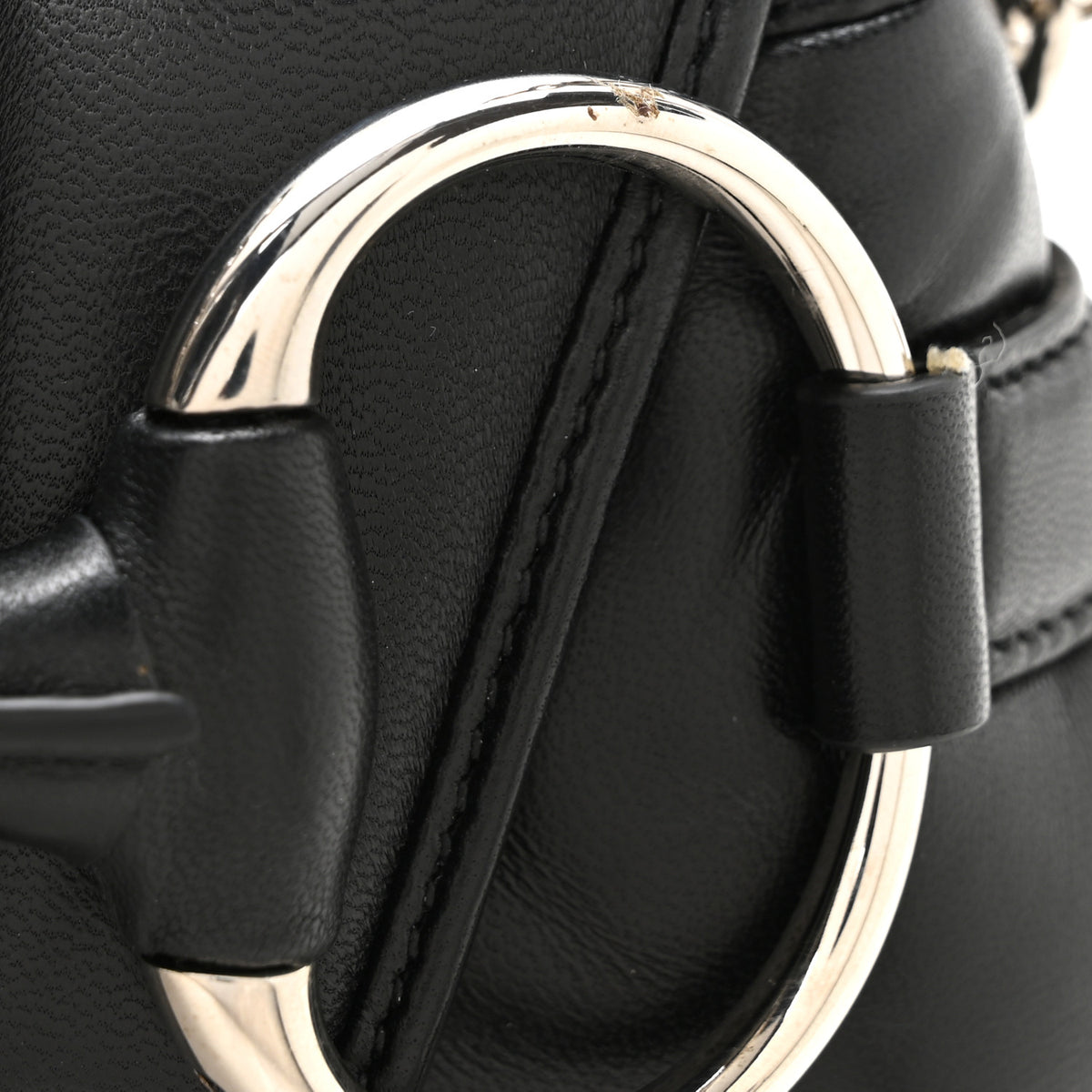 Nappa Vertical Matelasse Small Maxi Horsebit Chain Shoulder Bag Black