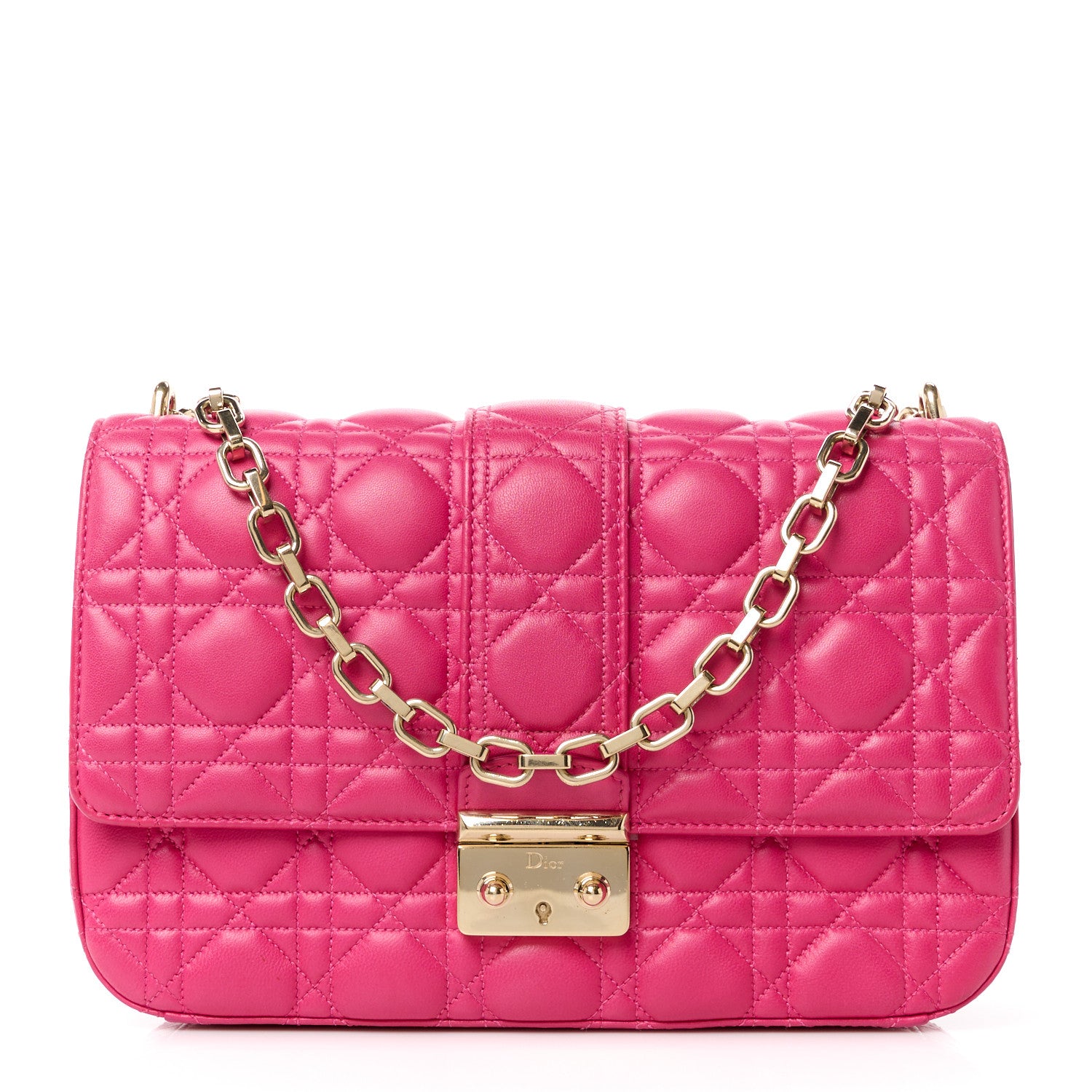 Christian Dior Lambskin Cannage Medium Miss Dior Flap Fuchsia 1 of 14