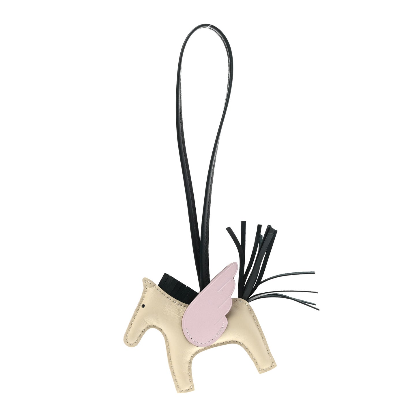Milo Lambskin Grigri Rodeo Pegase Horse Bag Charm PM Nata Mauve Sylvestre Vert Cypress