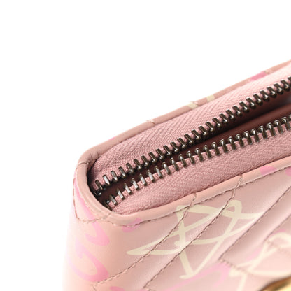 Gucci Calfskin Matelasse GucciGhost GG Marmont Zip Around Wallet Perfect Pink Rosa Ivory 9 of 9