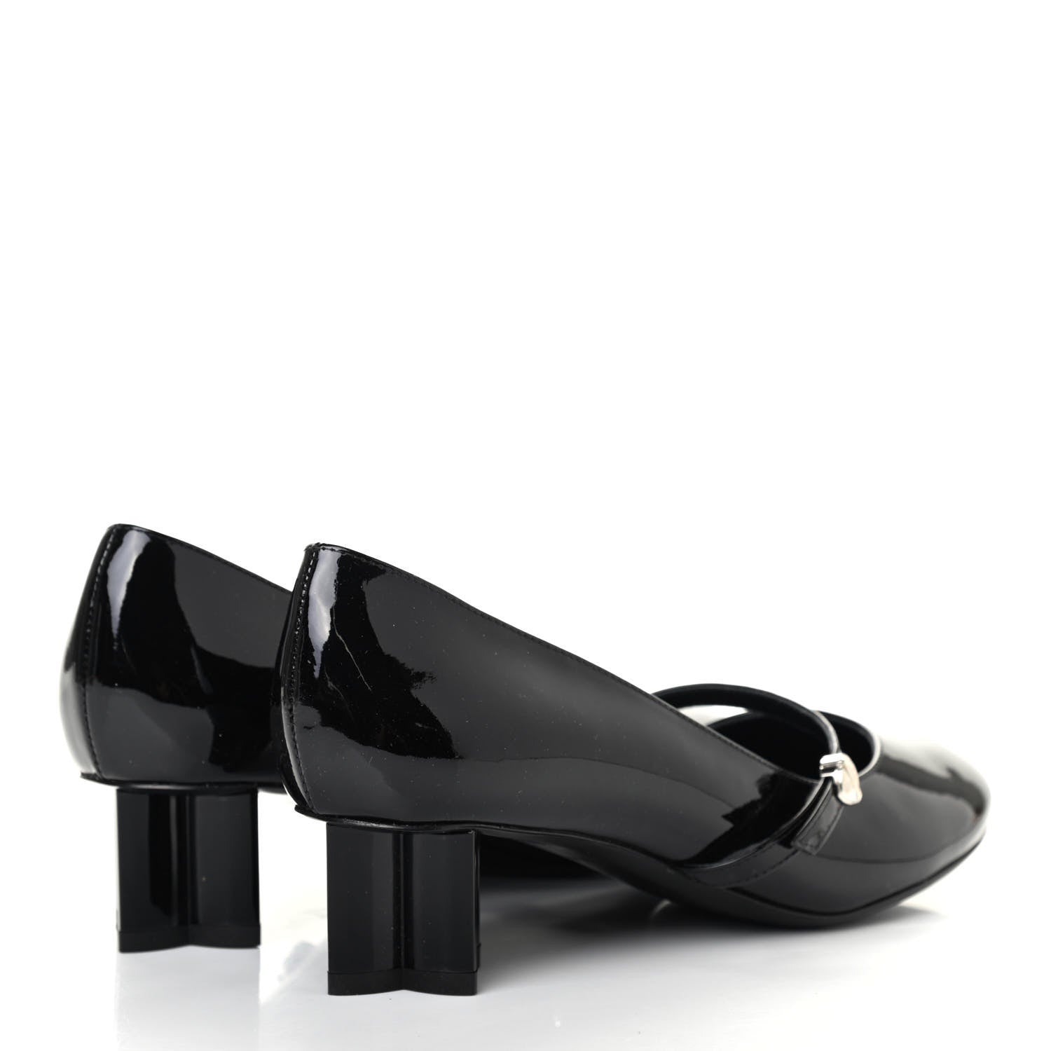 Louis Vuitton Patent Uniformes Silhouette 40mm Pumps 38 Black 3 of 4