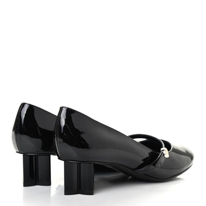 Louis Vuitton Patent Uniformes Silhouette 40mm Pumps 38 Black 3 of 4