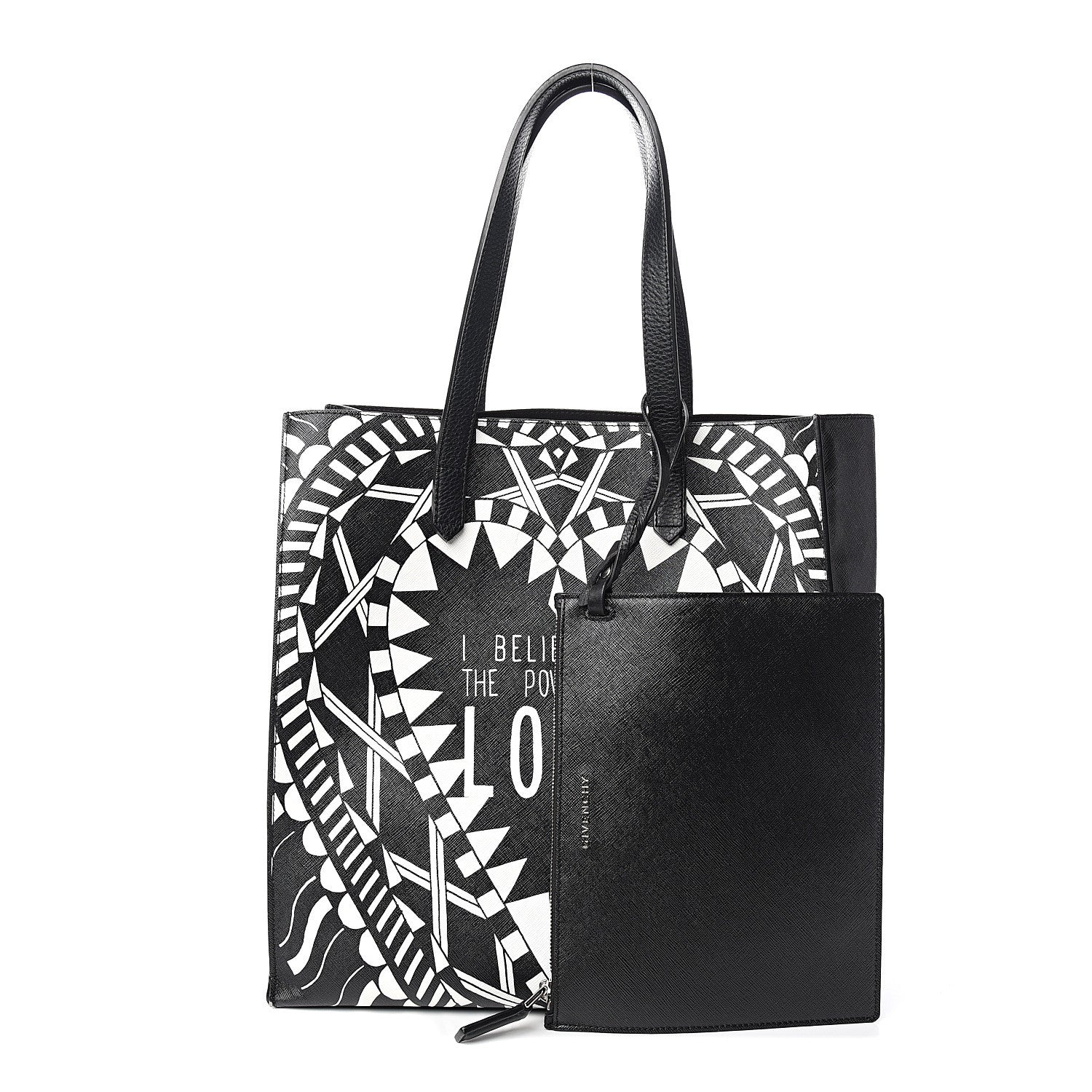 Givenchy Calfskin Power of Love Print Tote Black 1 of 15