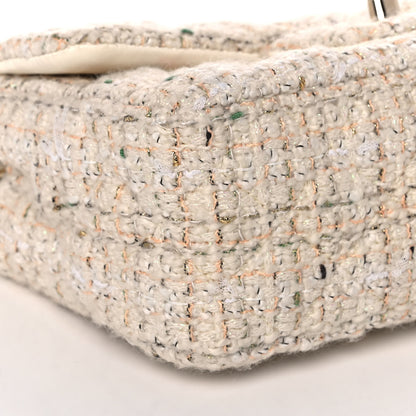 Chanel Tweed Quilted Mini Rectangular Flap Off White 5 of 11