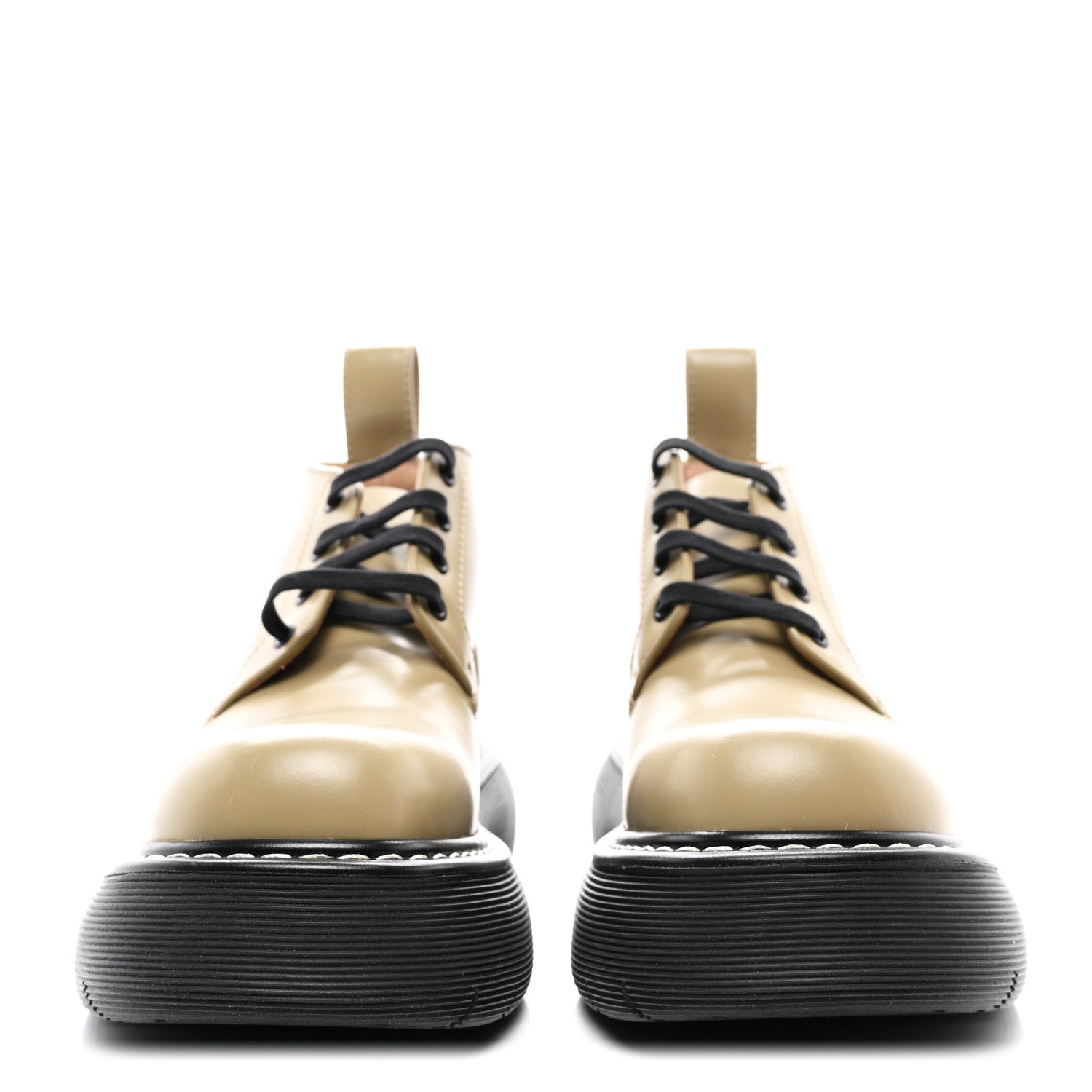 Bottega Veneta Calfskin Bounce Lace Up Ankle Boots 41 All Spice Black 2 of 8