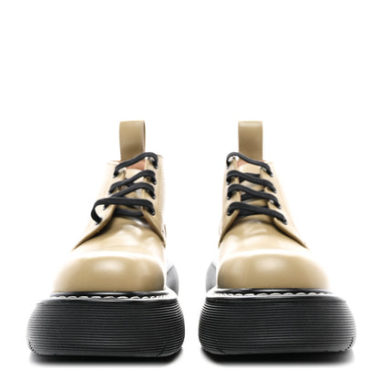 Bottega Veneta Calfskin Bounce Lace Up Ankle Boots 41 All Spice Black 2 of 8