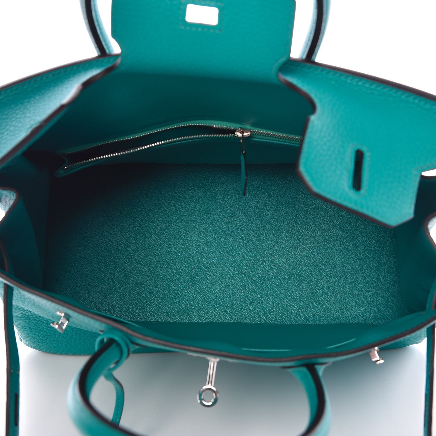 Taurillon Clemence Birkin 30 Bleu Paon