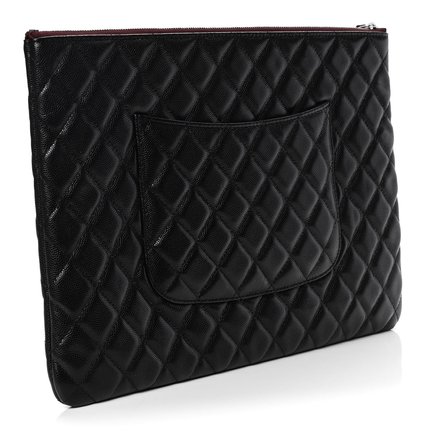 Chanel Caviar Quilted Large Cosmetic Case Black 2 of 4