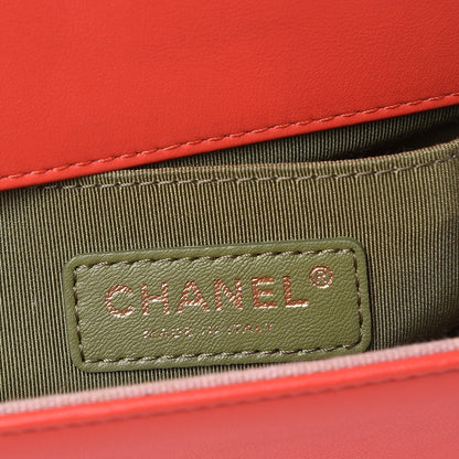 Chanel Calfskin Quilted Medium Boy Flap Red 6 of 7