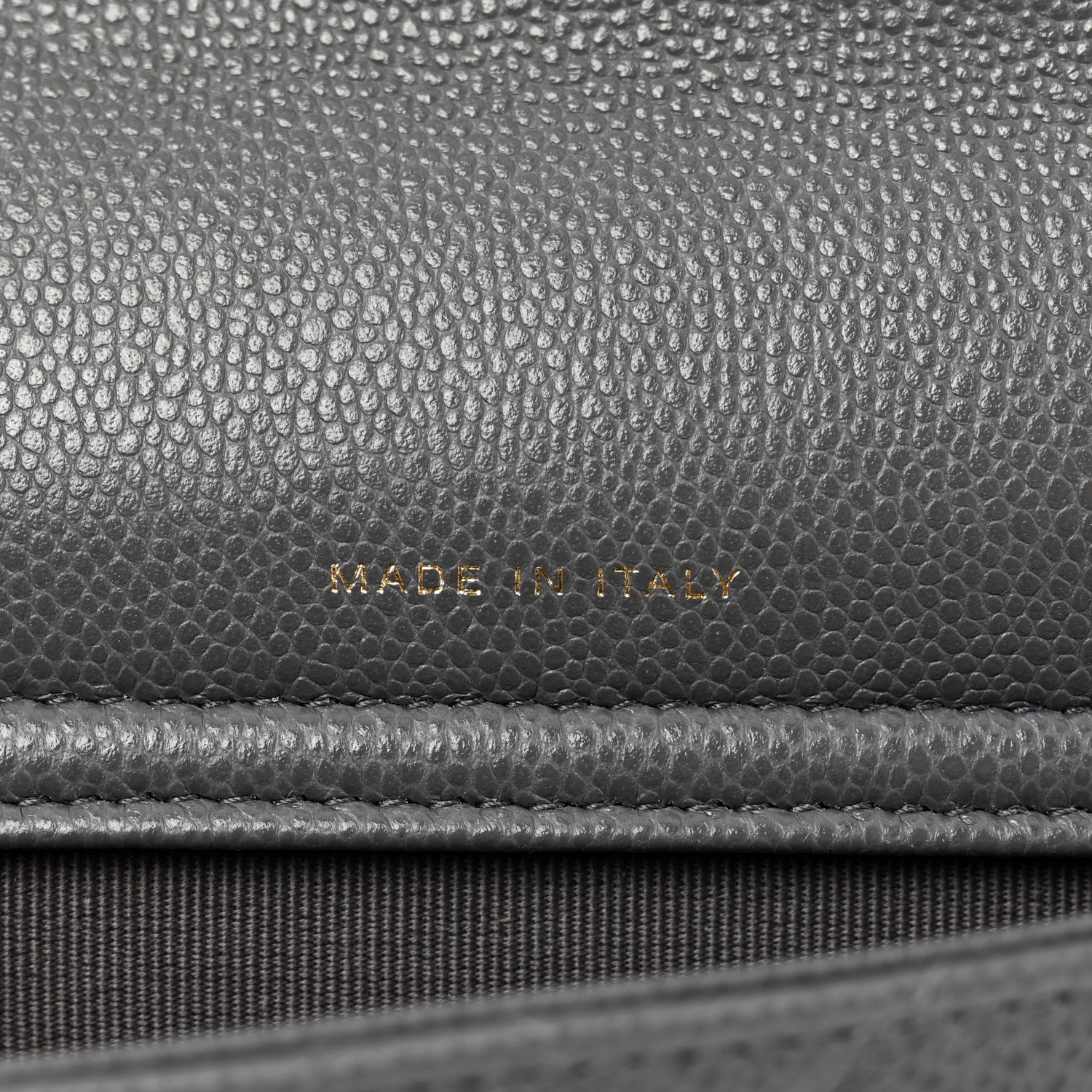 Chanel Caviar Quilted Flap Phone Holder With Chain Grey 8 of 14