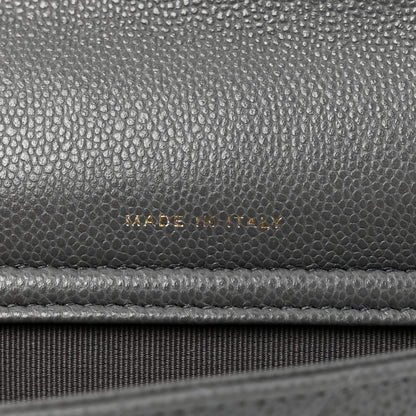 Chanel Caviar Quilted Flap Phone Holder With Chain Grey 8 of 14