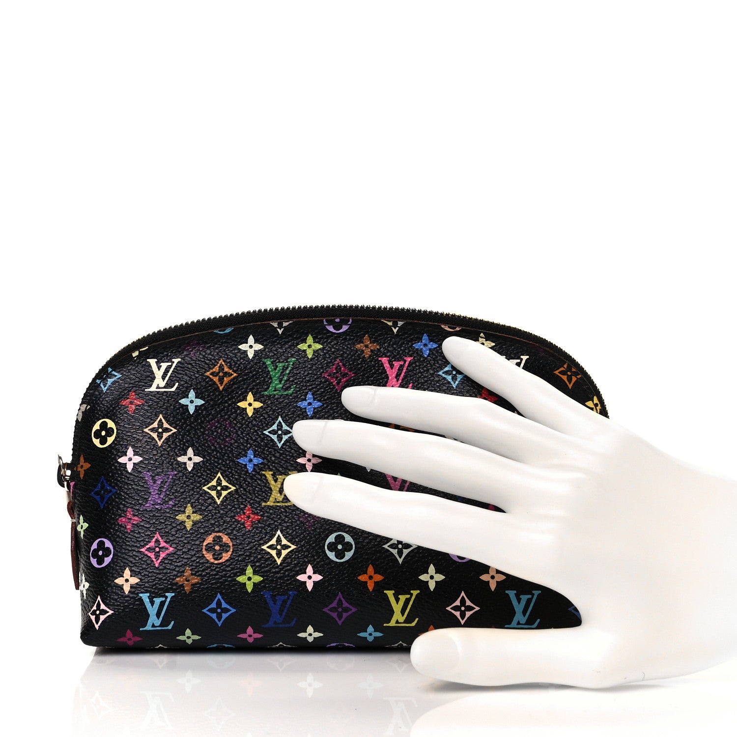 Louis Vuitton Monogram Multicolor Cosmetic Pouch Black Grenade 2 of 8