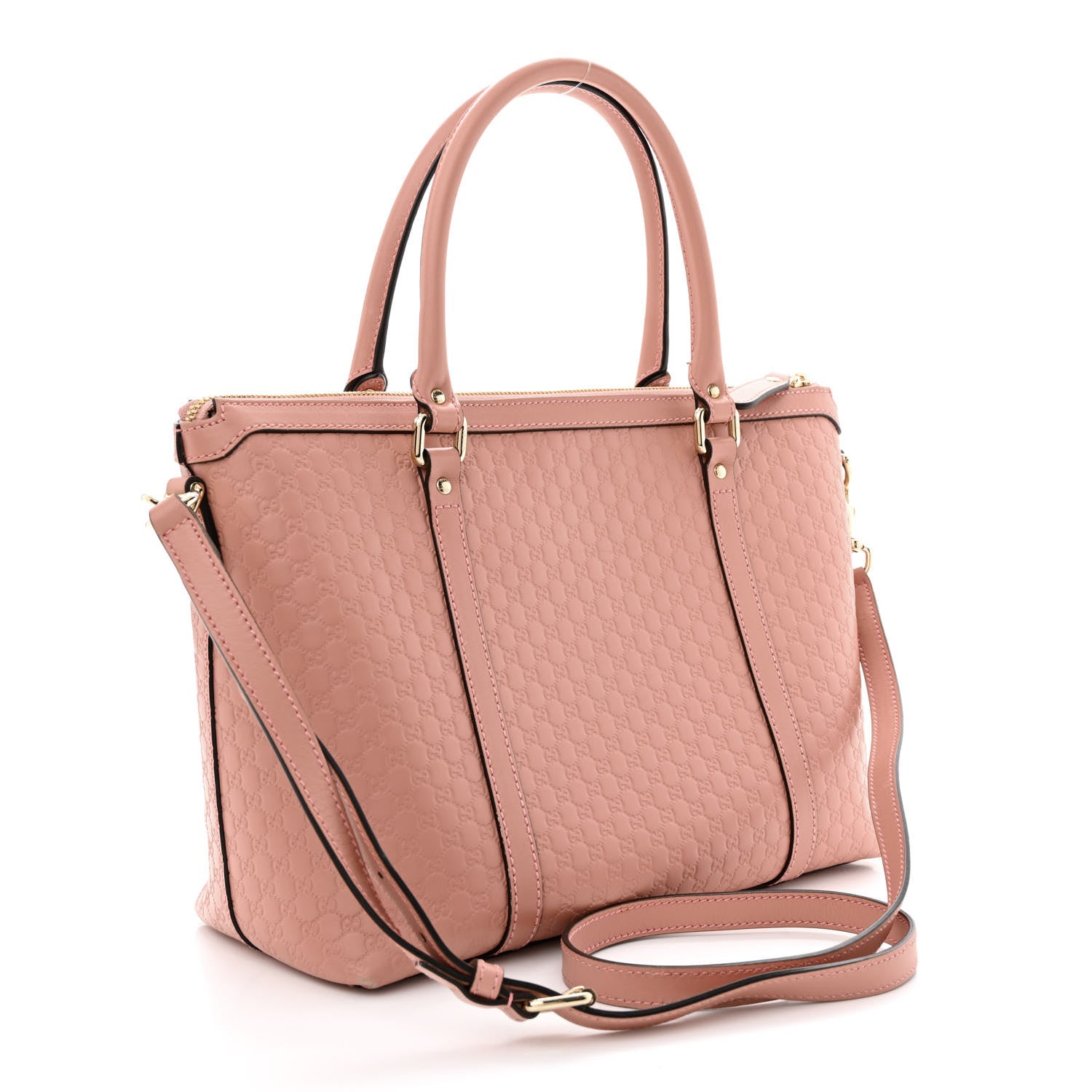 Gucci Soft Microguccissima Small Zippered Satchel Soft Pink 3 of 12