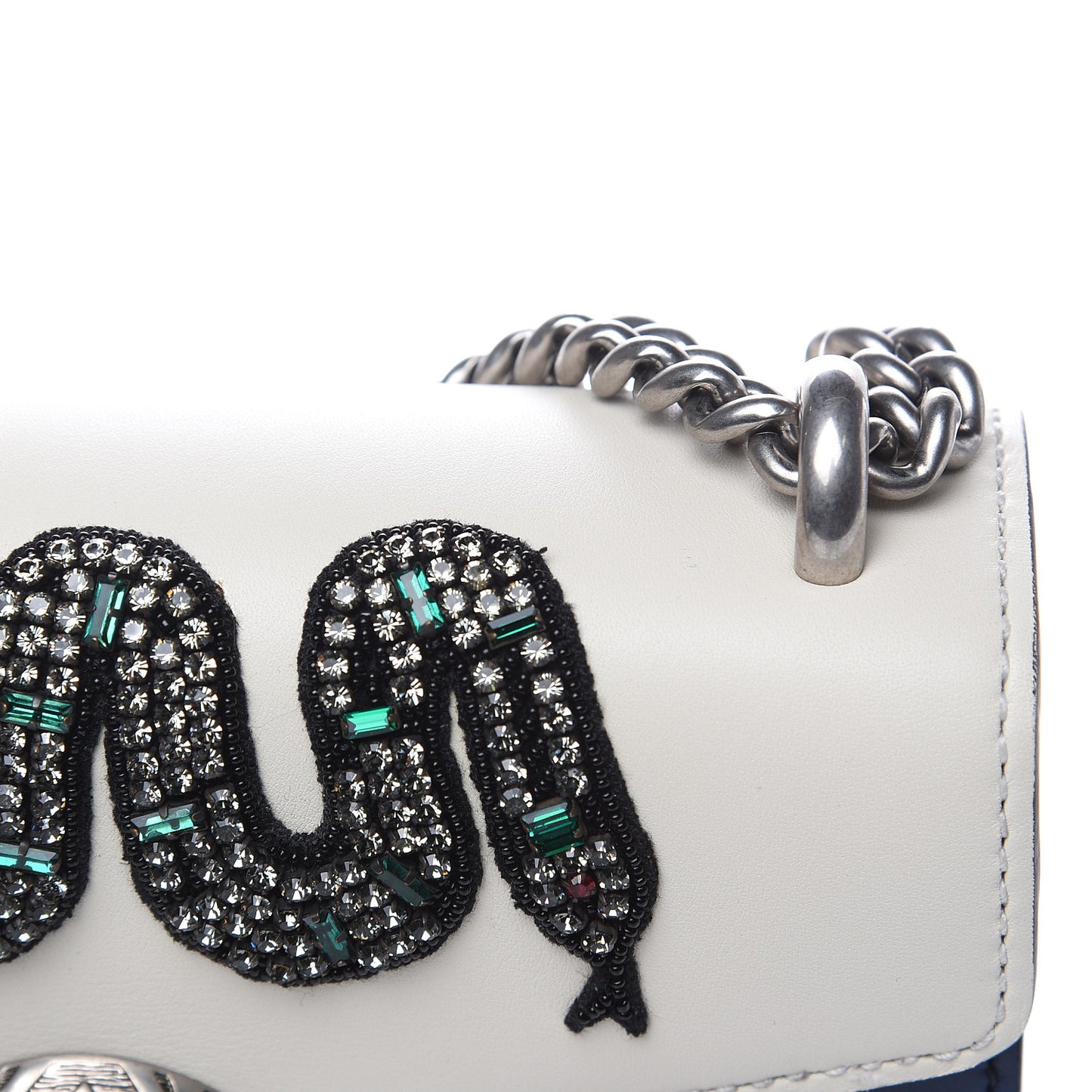 Calfskin Crystal Snake Embroidered Mini Dionysus Shoulder Bag Mystic White Hibiscus Red Blue Agata