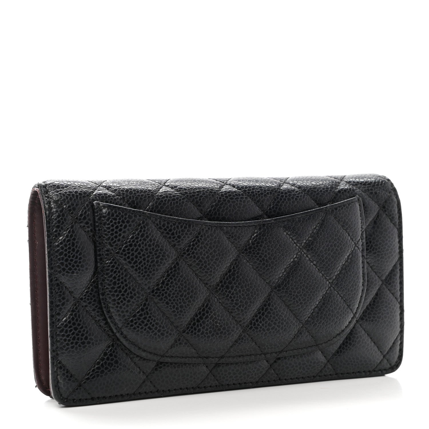 Chanel Caviar Quilted Yen Wallet Black 3 of 8