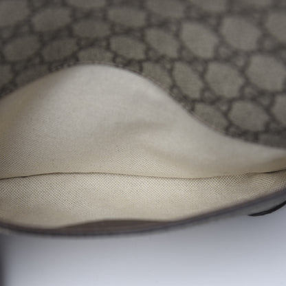 Gucci GG Supreme Monogram Web Small Neo Vintage Double Flap Messenger Bag Beige New Acero 9 of 12