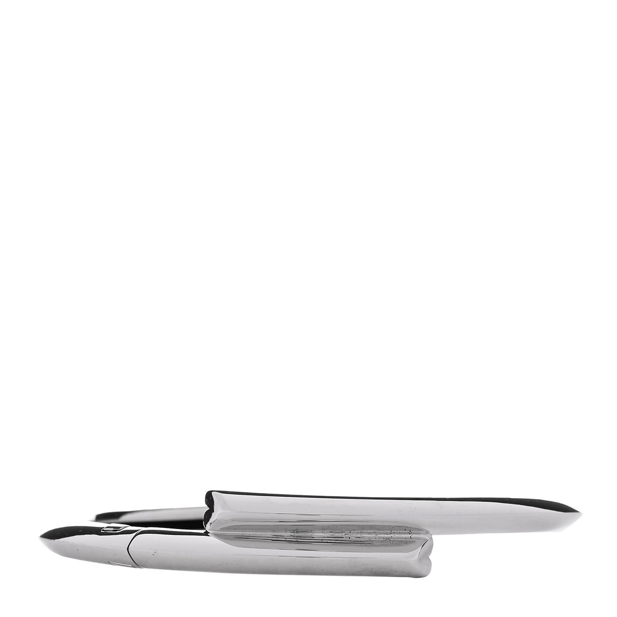 18K White Gold Strong Hearts Love Link Bangle Bracelet