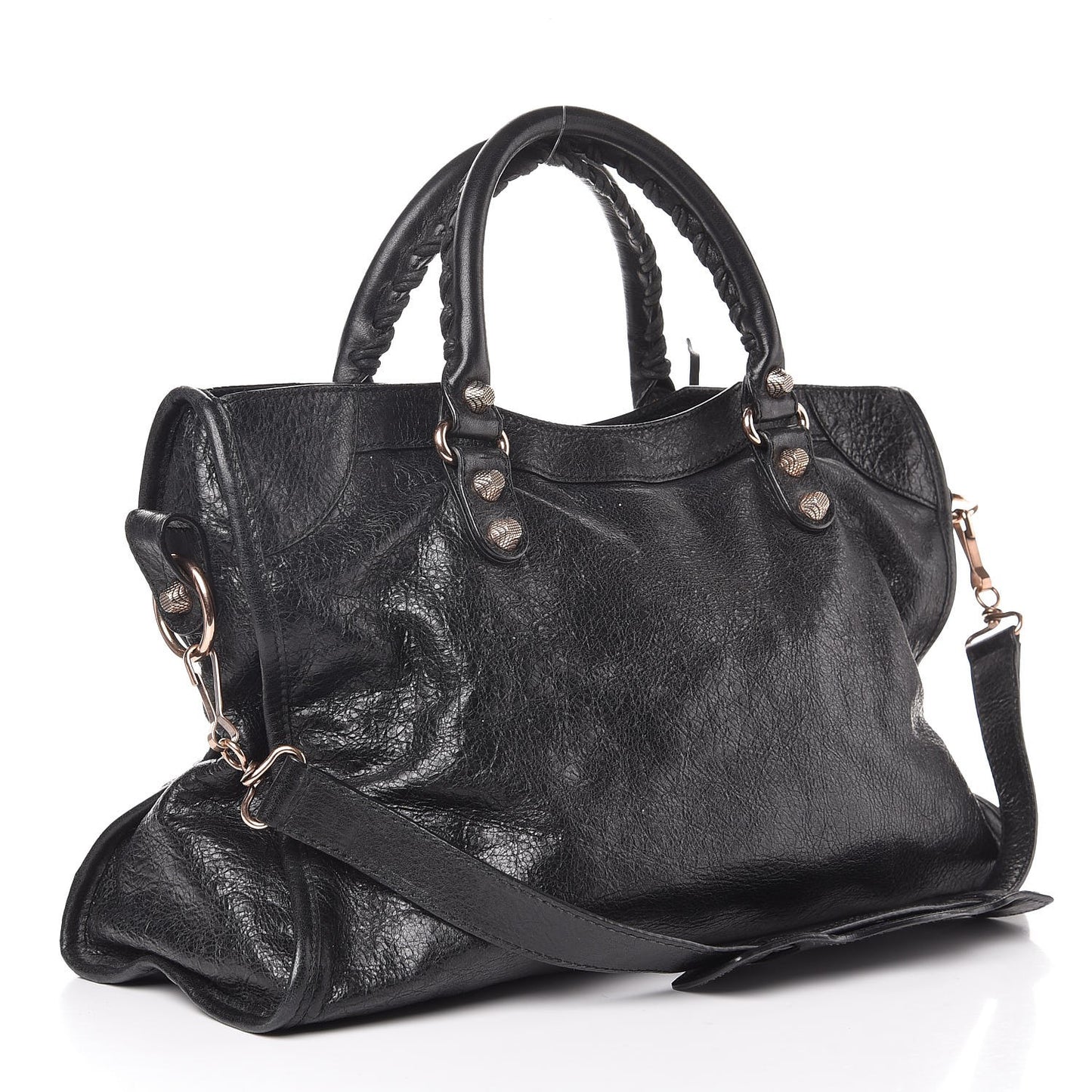 Agneau Giant 12 Rose Gold Hardware City Black
