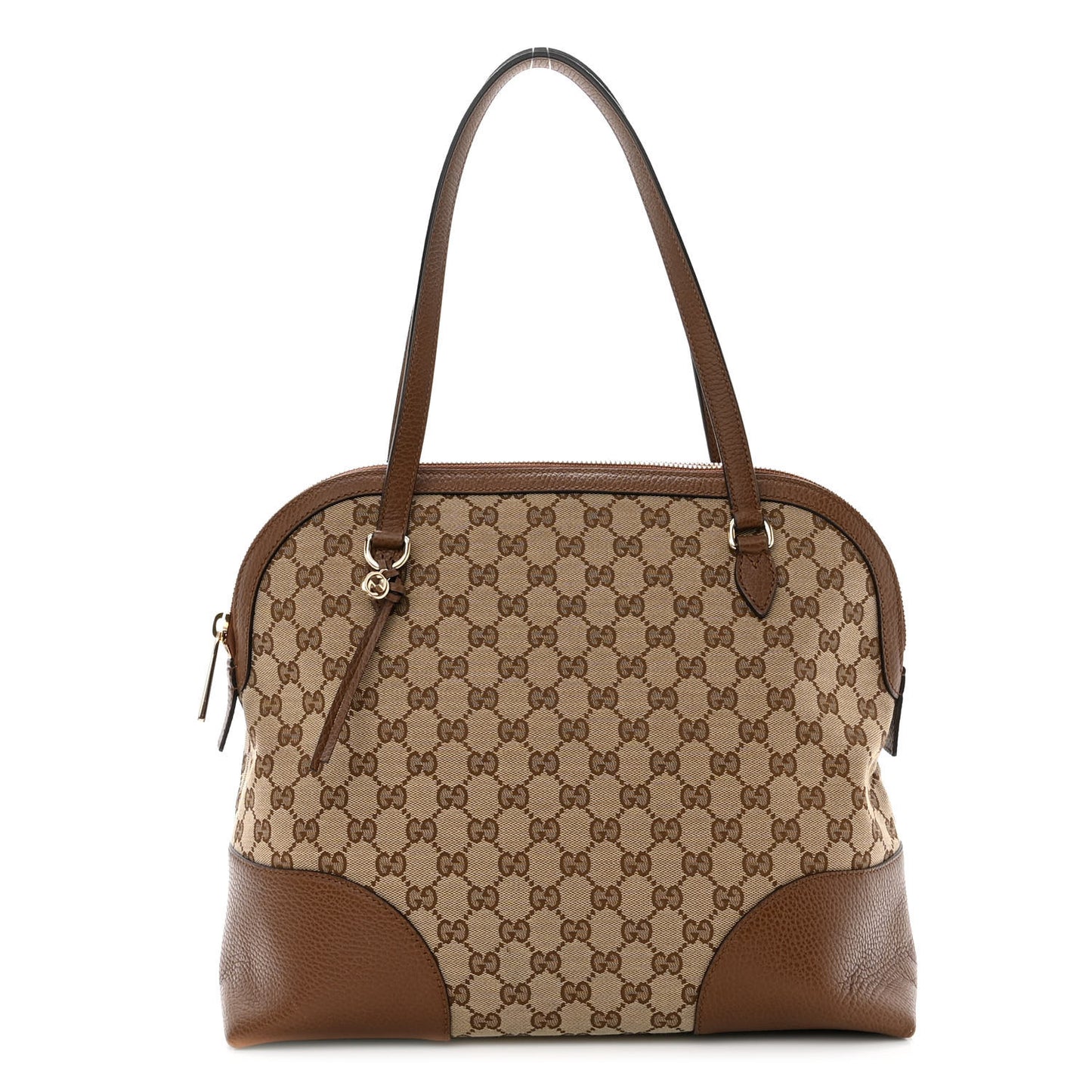 Monogram Medium Bree Shoulder Bag Beige Tabacco