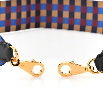 Hermes Toile Swift 50mm Maxi Quadrille Shoulder Strap Bleu Billard Biscuit Rouge H Black 3 of 5