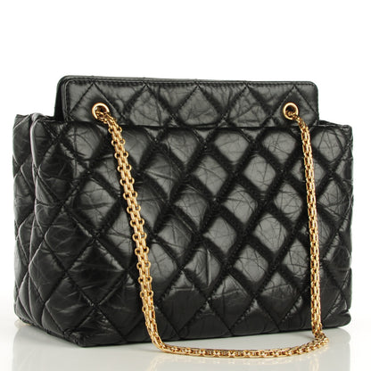 Chanel Aged Calfskin Reissue 2.55 Tote Black 3 of 7