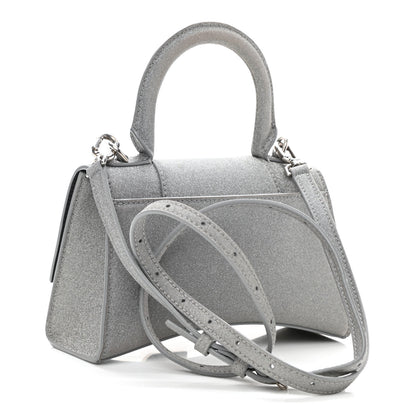 Balenciaga Glitter Fabric Hourglass Top Handle Bag XS Grey 3 of 10