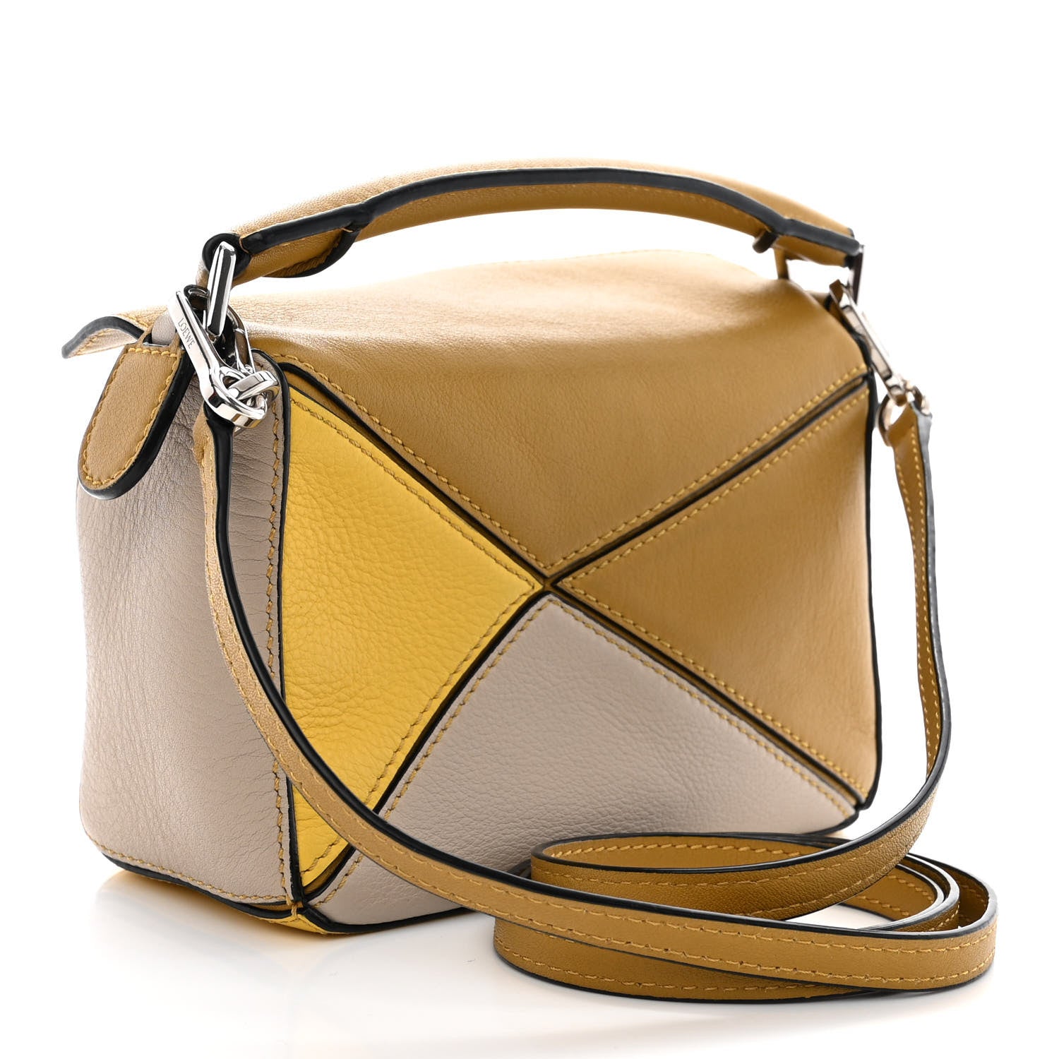 Loewe Calfskin Mini Puzzle Bag Yellow Ochre 3 of 12