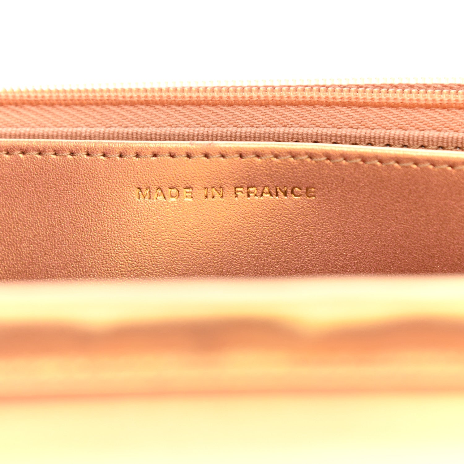 Chanel Metallic Lambskin Quilted Wallet On Chain WOC Golden 7 of 12