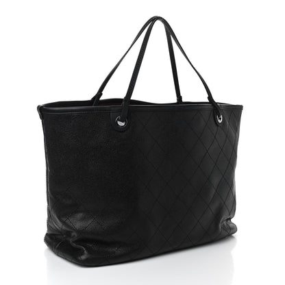 Chanel Grained Calfskin Large Shopping Fever Tote Black 3 of 10