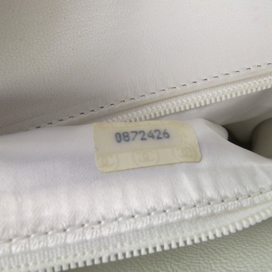 Lambskin CC Flap Bag White