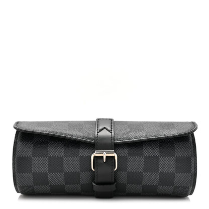 Louis Vuitton Damier Graphite 3 Watch Travel Case 1 of 8