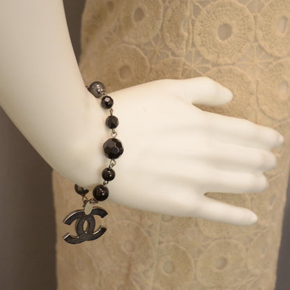 Chanel Beaded CC Bracelet Black 2 of 4